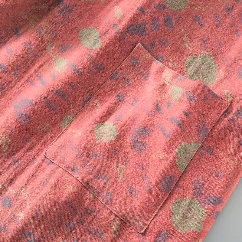 Kimono-Bademantel aus doppellagigem Baumwollgewebe mit Blumenmuster - image 6