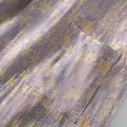 Kimono-Bademantel aus doppellagigem, botanischem Baumwollgewebe - image 5