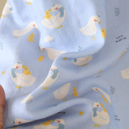 Ärmelloser Pyjama aus blauer Gänsebaumwolle - image 9