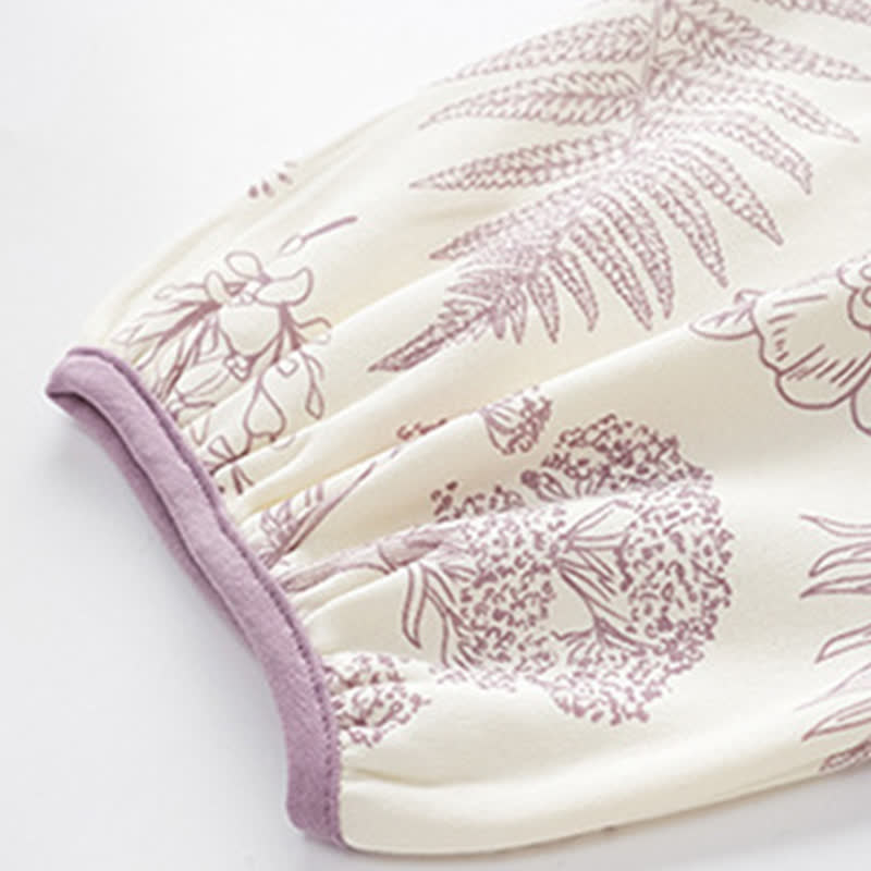 Botanisches, niedliches Kaninchen-Baumwoll-Loungewear-Set - image 5