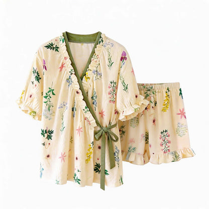 Hortensien-Pyjama mit Rüschenärmeln - image 5