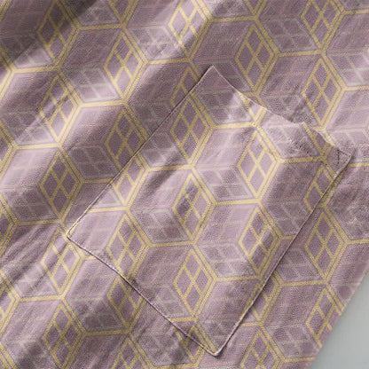 Geometrischer sechseckiger Baumwollbademantel aus doppellagigem Baumwollgewebe - image 6
