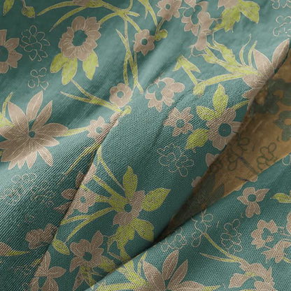 Vintage-Bademantel aus rustikalem Baumwolljacquard mit Blumenmuster - image 12