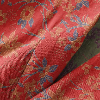 Vintage-Bademantel aus rustikalem Baumwolljacquard mit Blumenmuster - image 6