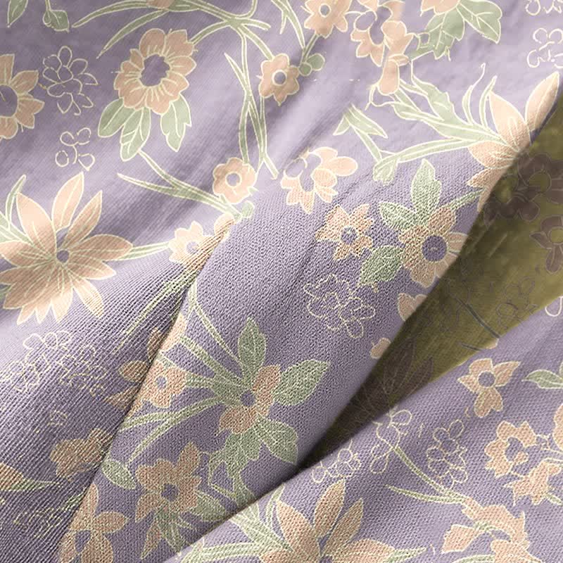 Vintage-Bademantel aus rustikalem Baumwolljacquard mit Blumenmuster - image 19