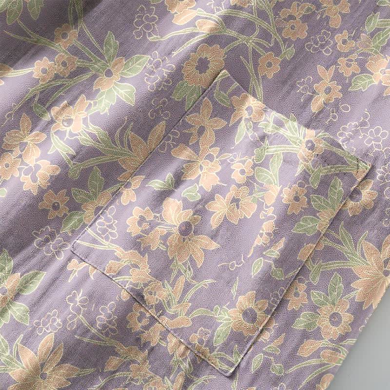 Vintage-Bademantel aus rustikalem Baumwolljacquard mit Blumenmuster - image 20