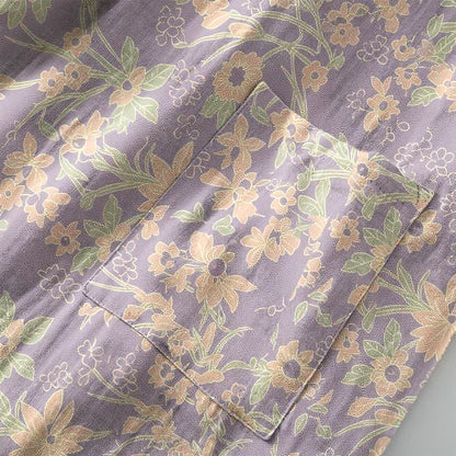 Vintage-Bademantel aus rustikalem Baumwolljacquard mit Blumenmuster - image 20
