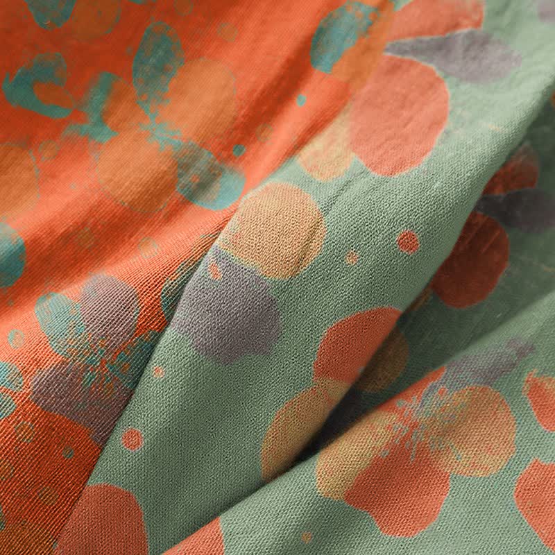 Kimono-Bademantel aus künstlerisch geblümtem Baumwollgaze - image 6