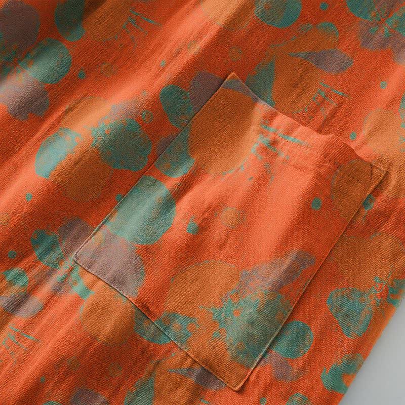 Kimono-Bademantel aus künstlerisch geblümtem Baumwollgaze - image 5