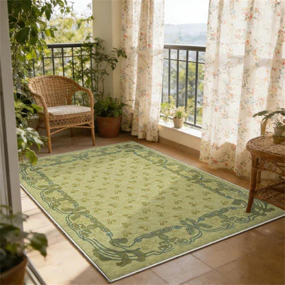 Romantischer, rutschfester, faltbarer Teppich mit Blumenmuster - image 1
