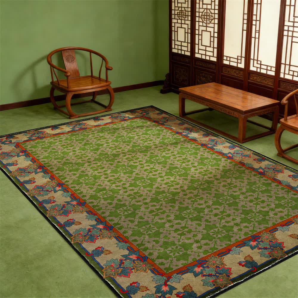 Rustikaler, botanischer, rutschfester Teppich im Landhausstil - image 3