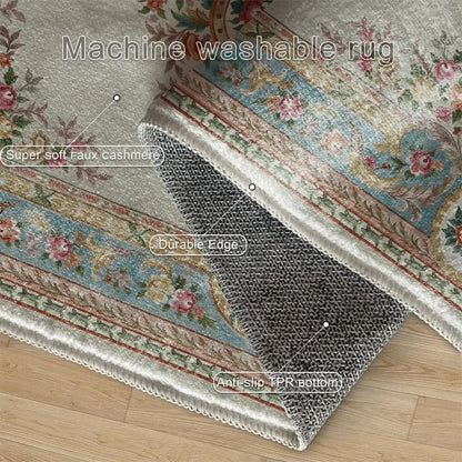 Eleganter Teppich im französischen Schlossstil mit Blumenmuster - image 5