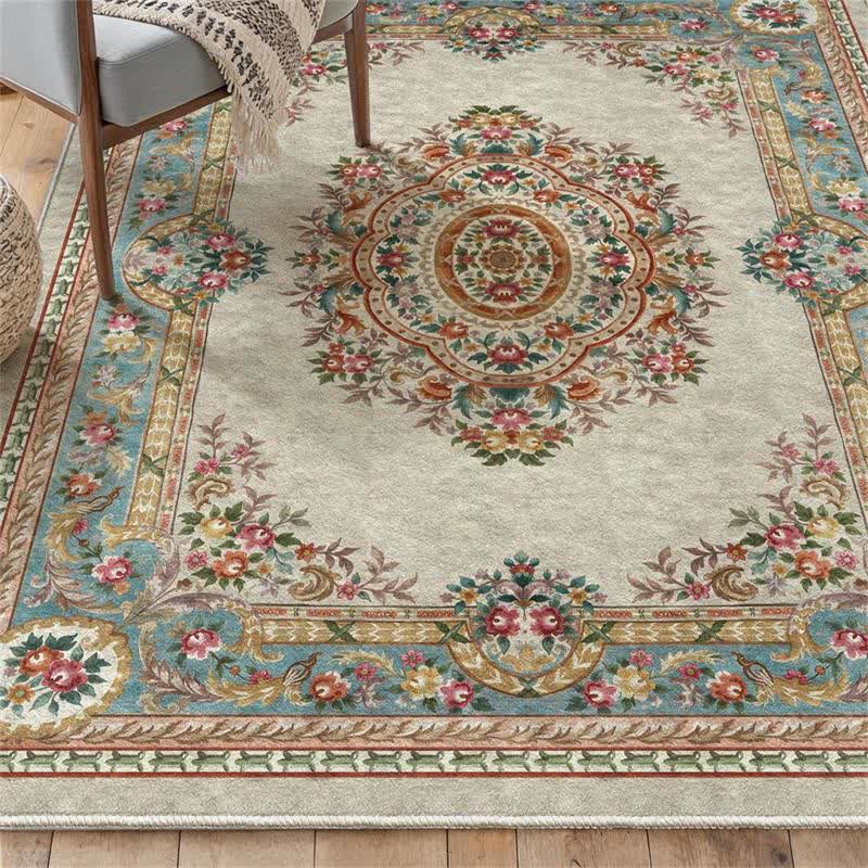 Eleganter Teppich im französischen Schlossstil mit Blumenmuster - image 3