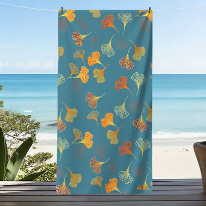 Elegantes Strandtuch mit Ginkgoblatt - image 3