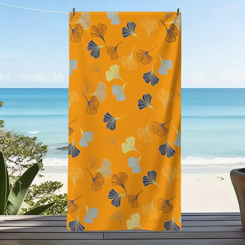 Elegantes Strandtuch mit Ginkgoblatt - image 8