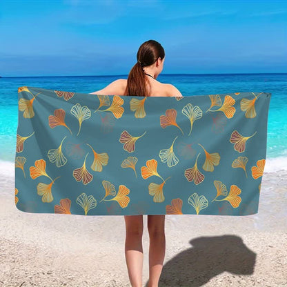 Elegantes Strandtuch mit Ginkgoblatt - image 2
