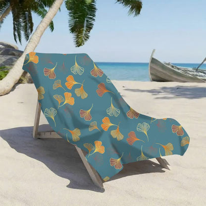 Elegantes Strandtuch mit Ginkgoblatt - image 1