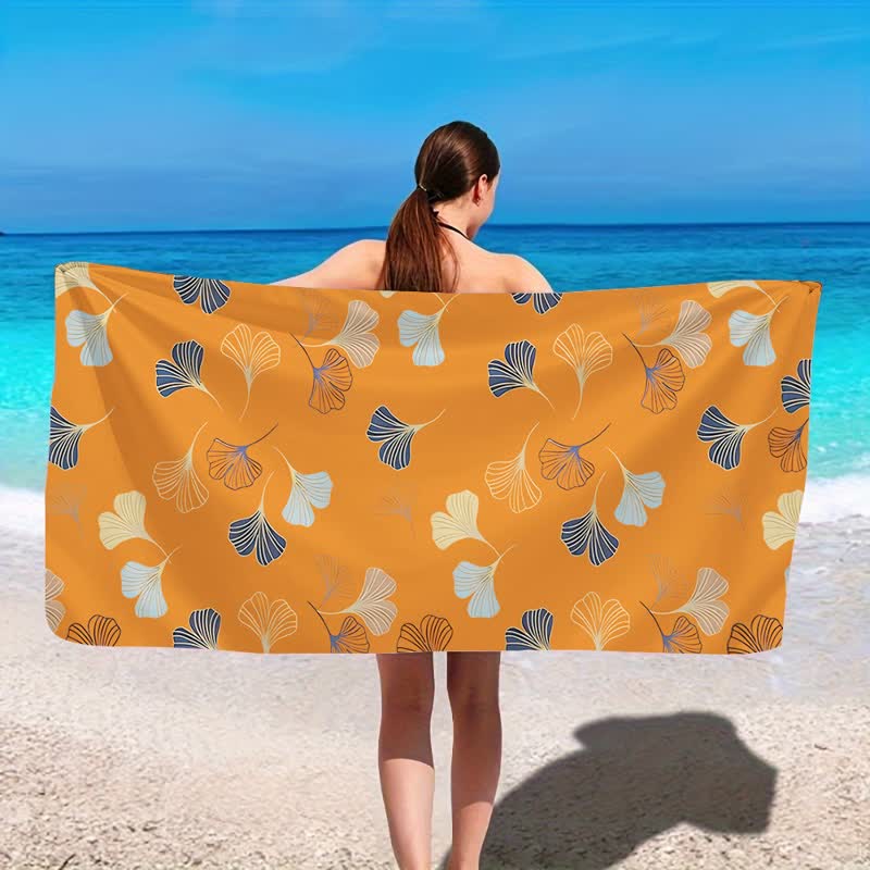 Elegantes Strandtuch mit Ginkgoblatt - image 7