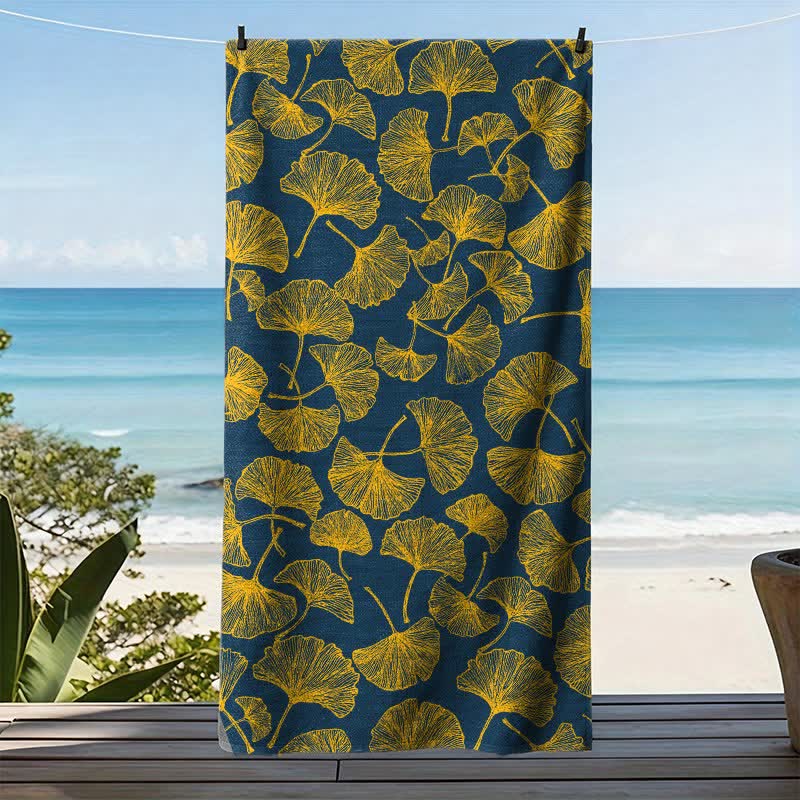 Rustikales Strandtuch aus Ginkgo Biloba - image 15
