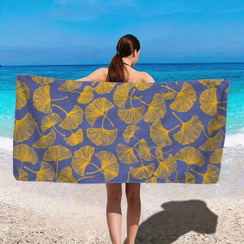 Rustikales Strandtuch aus Ginkgo Biloba - image 10