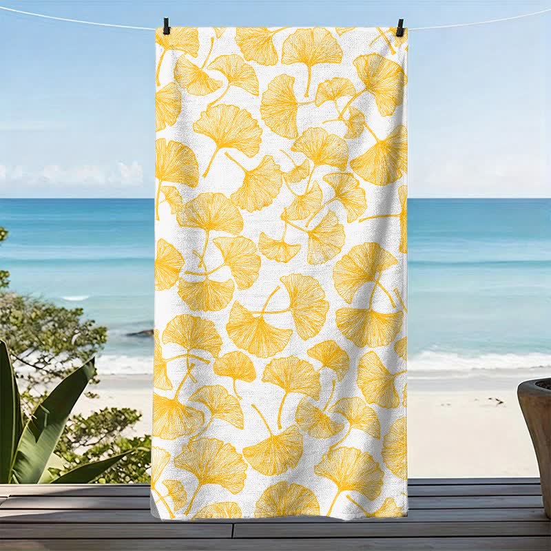 Rustikales Strandtuch aus Ginkgo Biloba - image 3