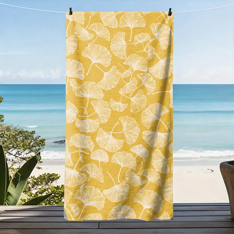 Rustikales Strandtuch aus Ginkgo Biloba - image 7