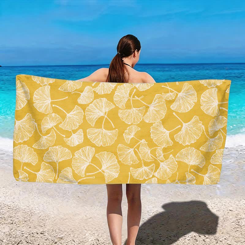 Rustikales Strandtuch aus Ginkgo Biloba - image 6
