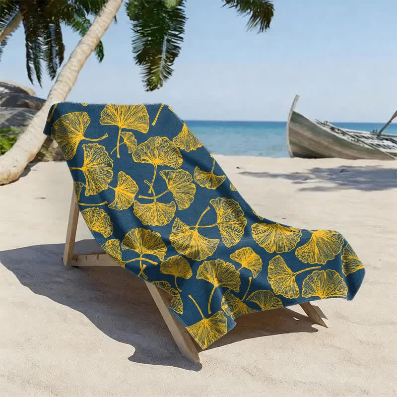 Rustikales Strandtuch aus Ginkgo Biloba - image 13