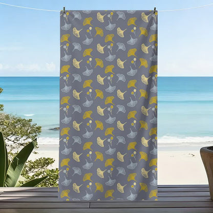 Strandtuch mit botanischem Ginkgoblatt - image 15