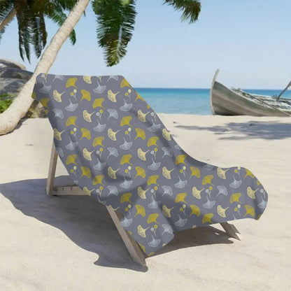 Strandtuch mit botanischem Ginkgoblatt - image 13