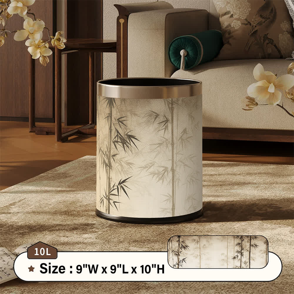 Dekorativer Mülleimer aus orientalischem Bambusschatten - Beige - Standard - 22.5 x 22.5 x 26cm - image 11