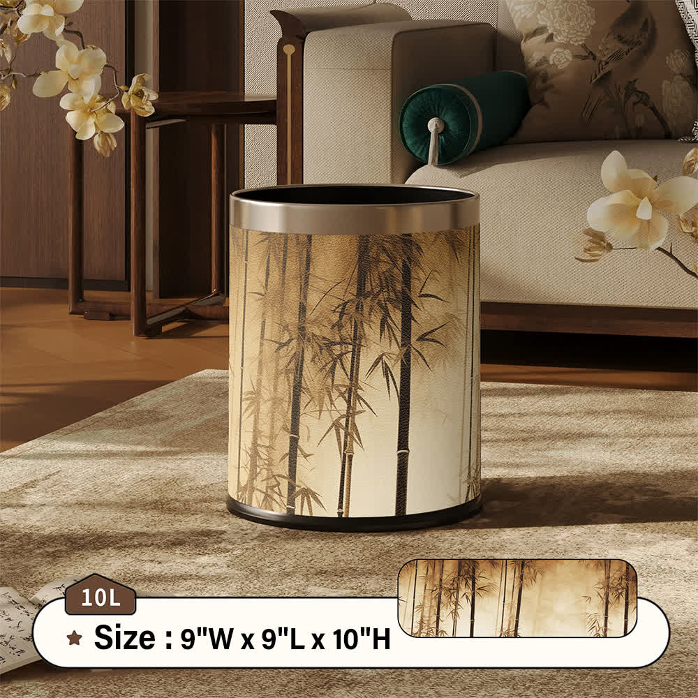 Dekorativer Mülleimer aus orientalischem Bambusschatten - Khaki - Standard - 22.5 x 22.5 x 26cm - image 5
