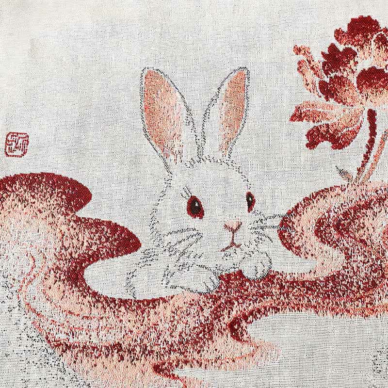 Küchenhandtücher aus Baumwollgaze mit östlichem Hasenmotiv (3 Stück) - image 10