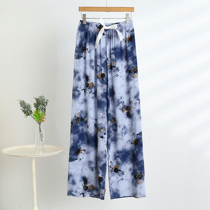 Blaues Batik-Pyjama-Set aus Tanktop und Hose - image 5