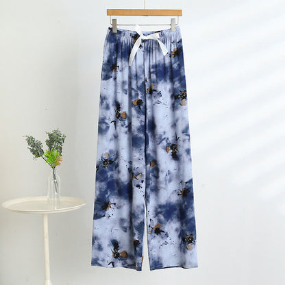 Blaues Batik-Pyjama-Set aus Tanktop und Hose - image 5