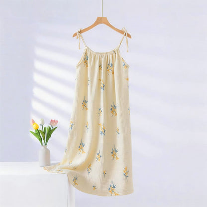 Nachthemd im Landhausstil mit Blumenmuster - Beige - XXL - image 0