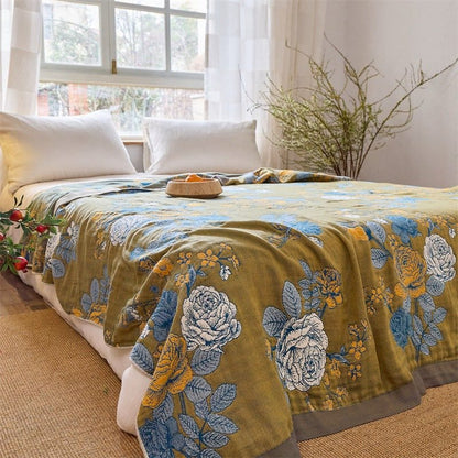 Rosen-Jacquard-Steppdecke aus reiner Baumwolle - image 3