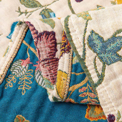 Quiltdecke aus Baumwollgaze mit Blumenmuster - image 4