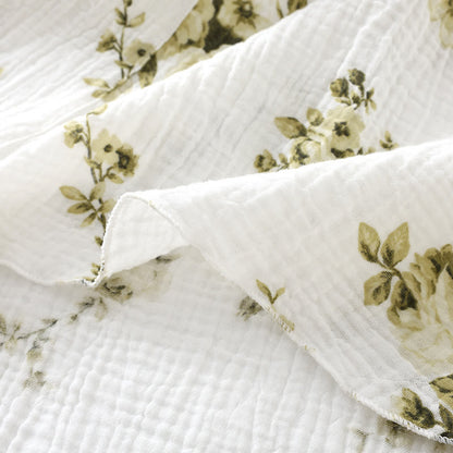 Vintage-Pyjama-Set aus Baumwollgaze mit Pfingstrosenmuster - image 7