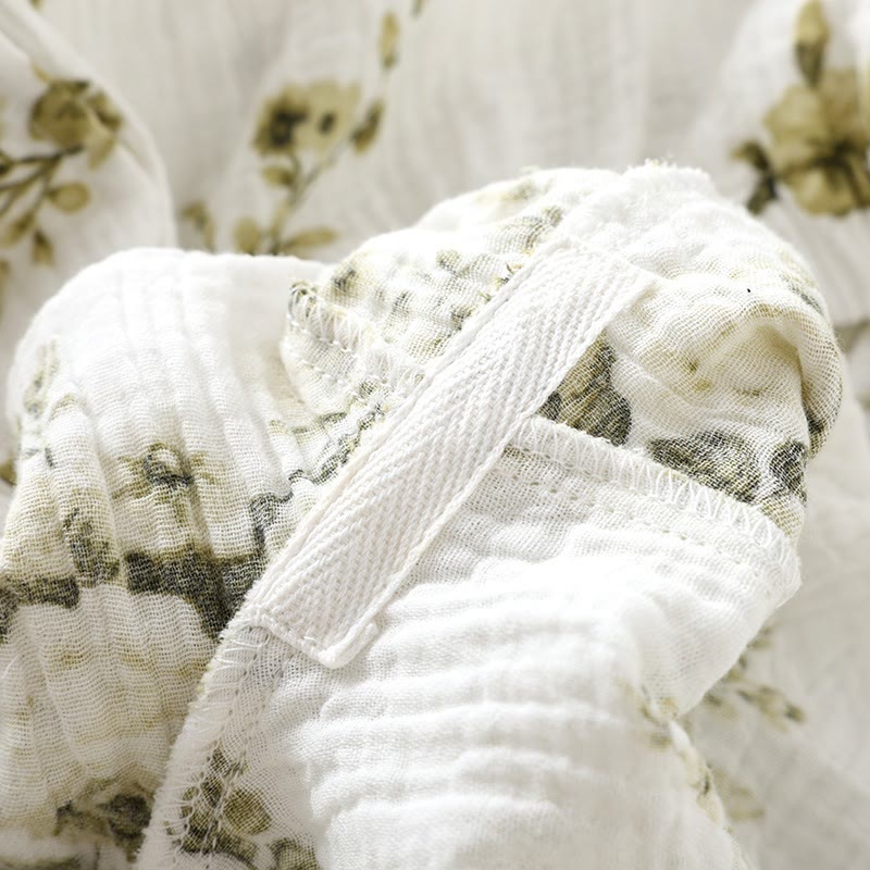 Vintage-Pyjama-Set aus Baumwollgaze mit Pfingstrosenmuster - image 6