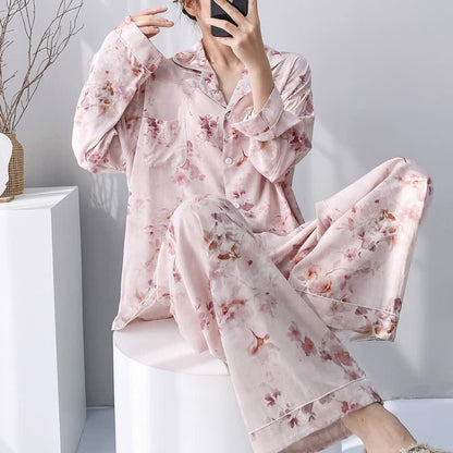 Rosa Pyjama-Set mit Blumenmuster - image 3
