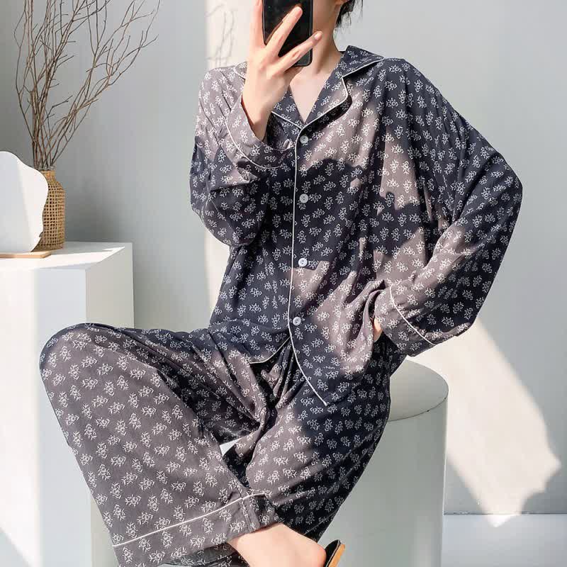 Vintage-Pyjama-Set im rustikalen Blumenstil - image 1