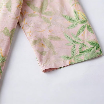 Pyjama-Set mit orientalischem Blumen- und Blättermuster - image 5