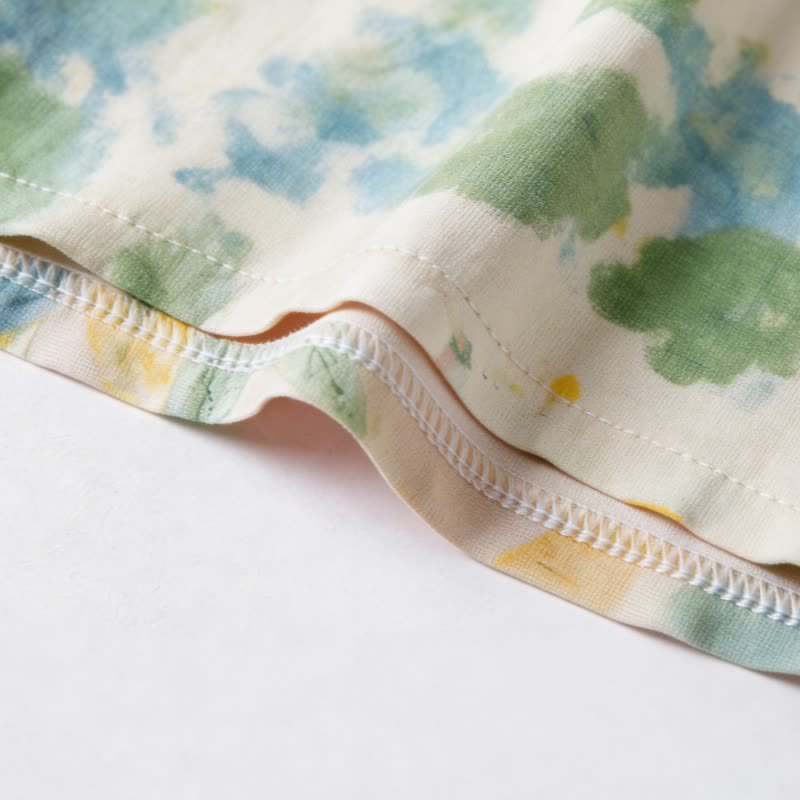 Orientalisches Pyjama-Set mit künstlerischem Aquarell-Design - image 5