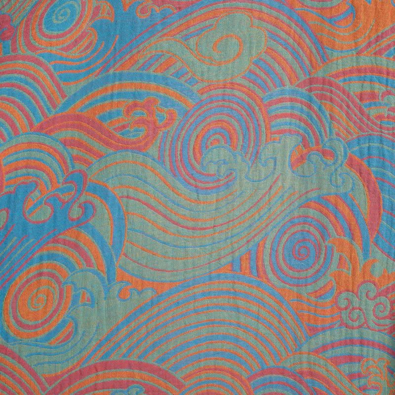Vintage Cloud Kurzarm-Baumwollbademantel - image 7