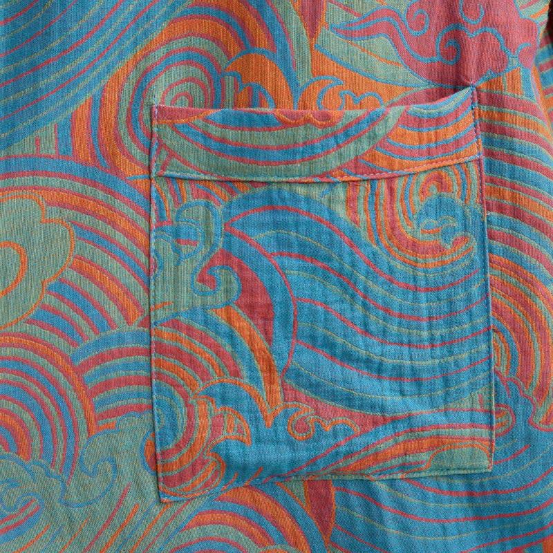 Vintage Cloud Kurzarm-Baumwollbademantel - image 6