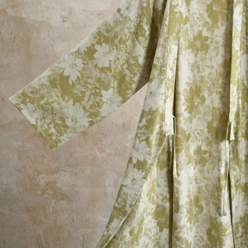 Eleganter Kimono aus Baumwollgaze mit Blumenmuster - image 11