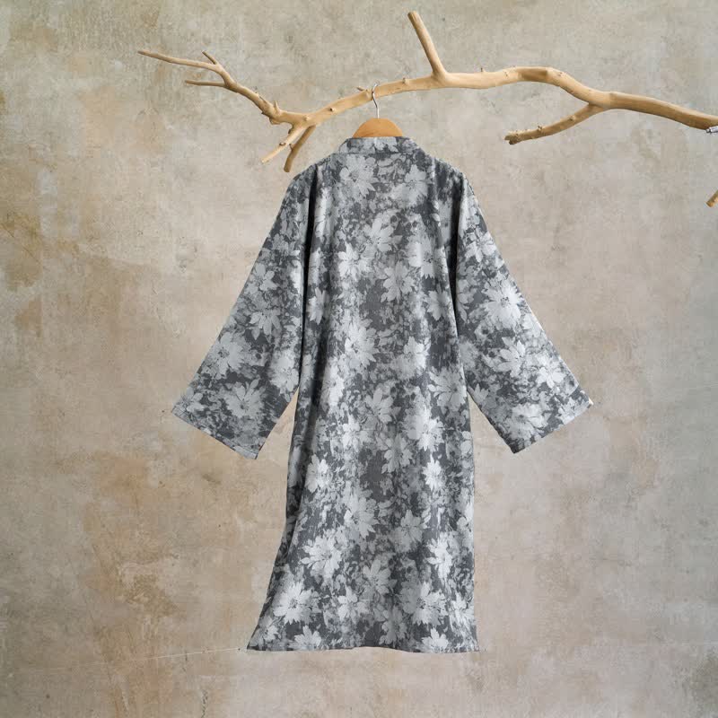 Eleganter Kimono aus Baumwollgaze mit Blumenmuster - image 18