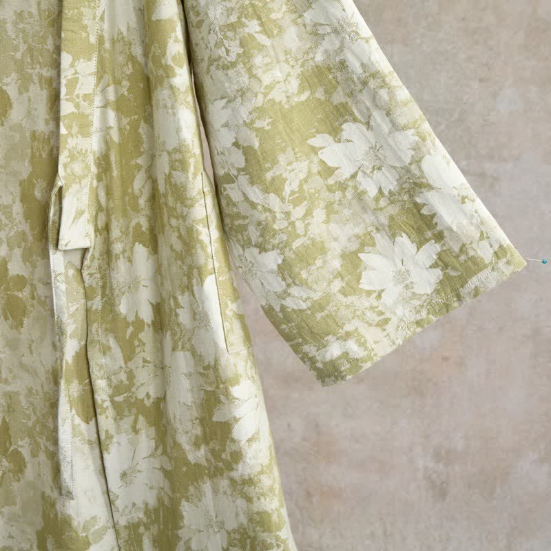 Eleganter Kimono aus Baumwollgaze mit Blumenmuster - image 13