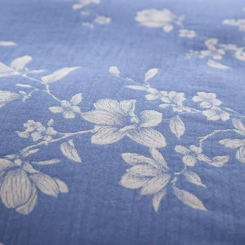 Bettwäsche-Set „Blue Lily“ aus Baumwollgaze (4-teilig) - image 4